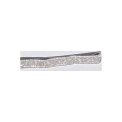 1" Luxury Jeweled Ribbon: Silver (5 Yards)