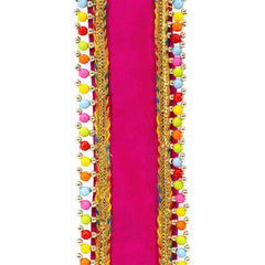 1.5" Beaded Candy Edge Ribbon: Fuchsia (5 Yards)