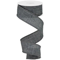 1.5" Royal Canvas Ribbon: Grey (10 Yards)