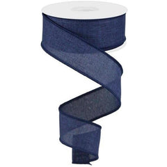 1.5" Royal Canvas Ribbon: Navy Blue (10 Yards)