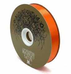 #5 McGinley Satin Acetate Ribbon Non Wired: Orange (100 Yards)