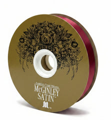 #9 McGinley Satin Acetate Ribbon Non Wired: Burgundy (100 Yards)