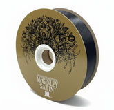 #9 McGinley Satin Acetate Ribbon Non Wired: Black (100 Yards)