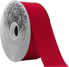 #40 Satin Acetate Ribbon Non Wired: Holiday Red (50 Yards)