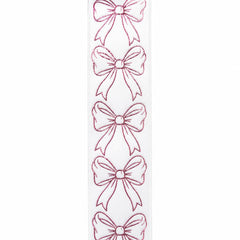 1 3/8 inch Pink Cascading Bow Ribbon (1 YD) Non-Wired