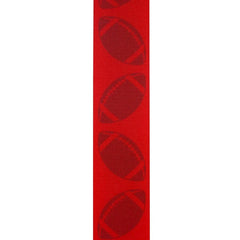 1 3/8 in Homecoming Football Ribbon: Red/Royal (25 Yards)