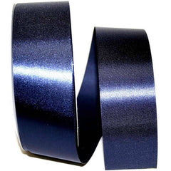 1 7/8 inch Satin Non-Wired Ribbon: Navy (100 Yards)