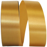 1 7/8in Satin Supreme Non-Wired Ribbon: Antique Gold (100 Yards)