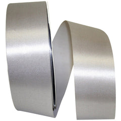 1 7/8in Satin Supreme Ribbon Non Wired: Silver (100 Yards)