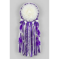#1 Heart Charm: Purple/White
