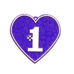 #1 Heart Charm: Purple/White