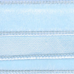1" Velvet Luster Wired Ribbon: Baby Blue (10 Yards)