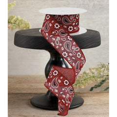 1.5" Bandana Royal Ribbon: Red (10 Yards)