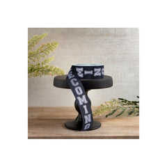 1.5" Homecoming Ribbon: Black/Silver (100 Feet)