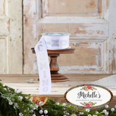 1.5" Homecoming Ribbon: White/Silver (100 Feet)