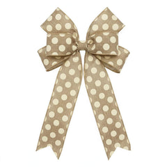 1.5" Medium Dots Ribbon: Beige (10 Yards)
