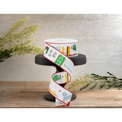 1.5" School Rocks Ribbon: White (10 Yards)