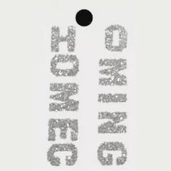 1.5" Silver Glitter Homecoming Stickers