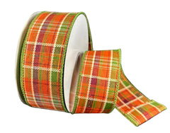 1.5in Fall Laurel Homespun Plaid Ribbon (10 Yards)