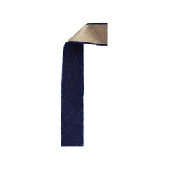 1.5in Fine Glitter Fused Ribbon: Smoke Navy Blue & Gold (10 Yards)