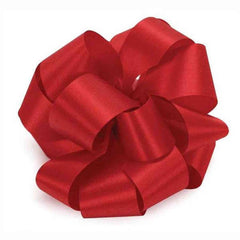 #16 Satin Acetate Ribbon Non Wired: Holiday Red (100 Yards)