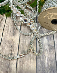 .5" Crown Jewel Garland Ribbon: Crystal (10 Yards)