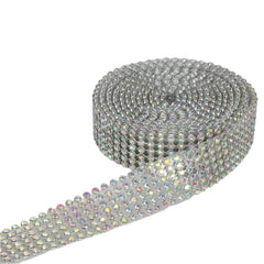.75in Rhinestone Ribbon: Iridescent (2 Yards)