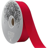 #9 Satin Acetate Ribbon Non Wired: Holiday Red (100 Yards)