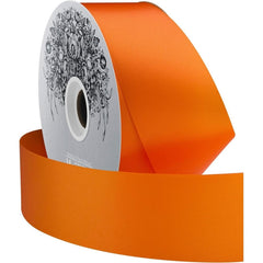 #9 Satin Acetate Ribbon Non Wired: Orange (100 Yards)