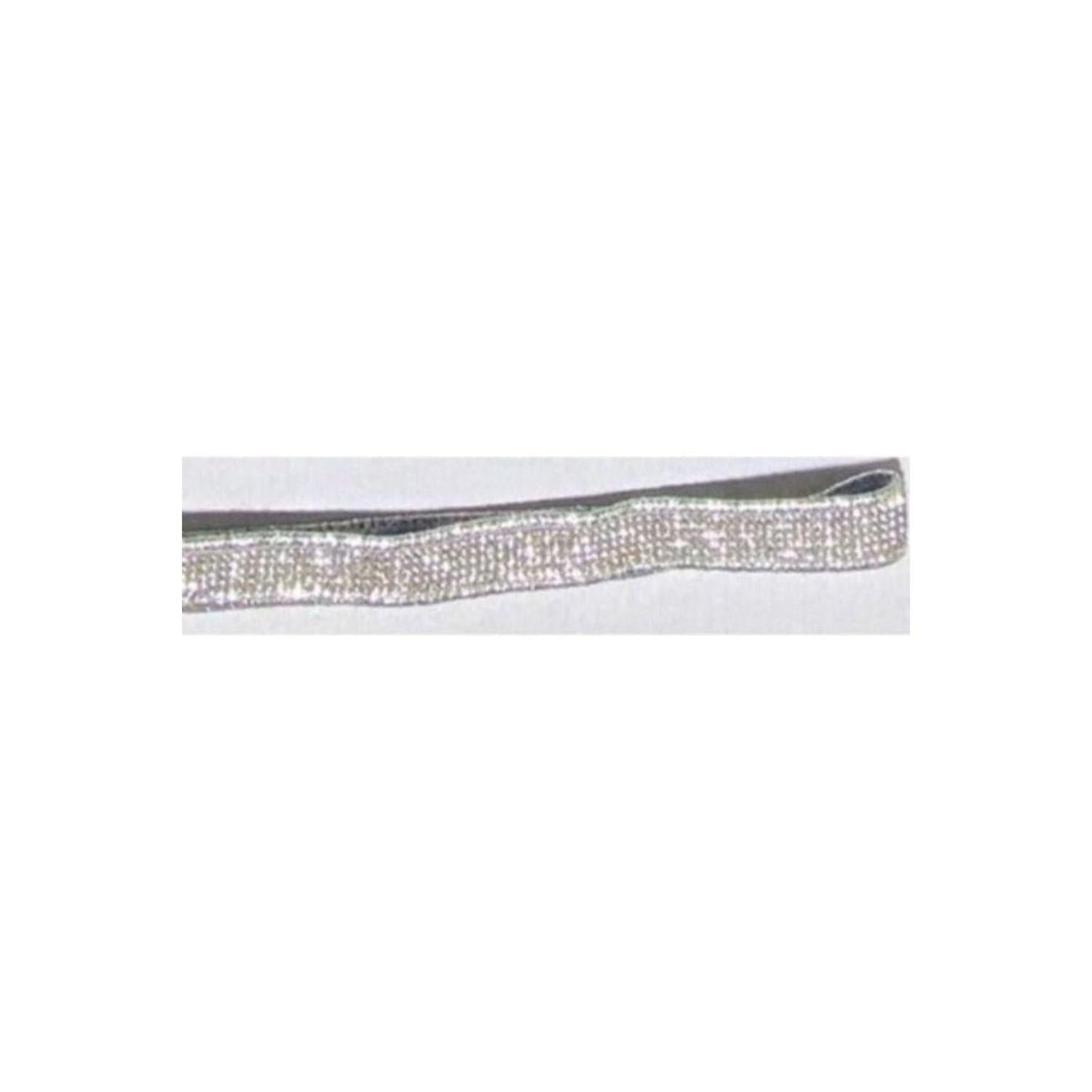 1" Luxury Jeweled Ribbon: Silver (5 Yards)