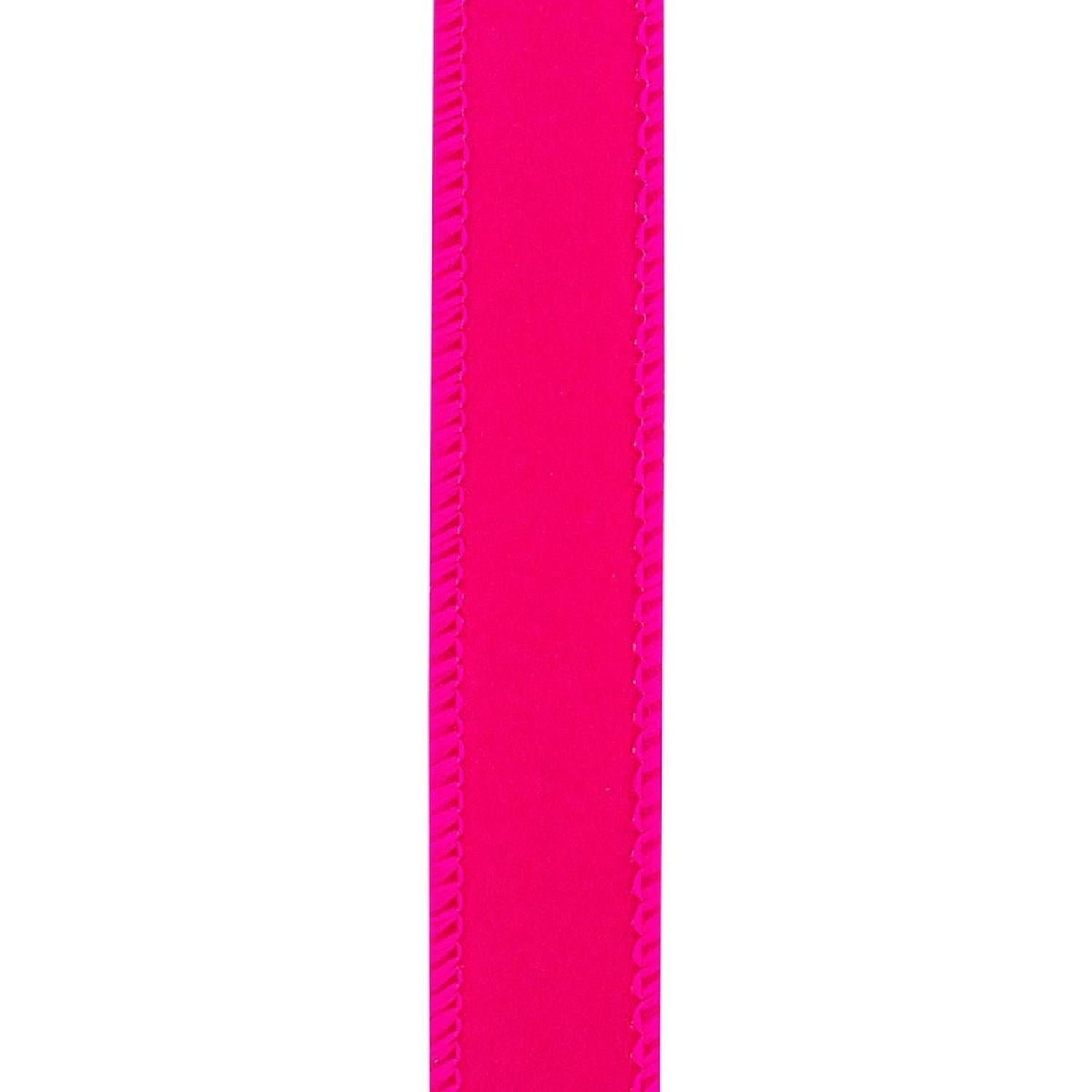 1" Velvet Fuzz Ribbon: Fuchsia (10 Yards)