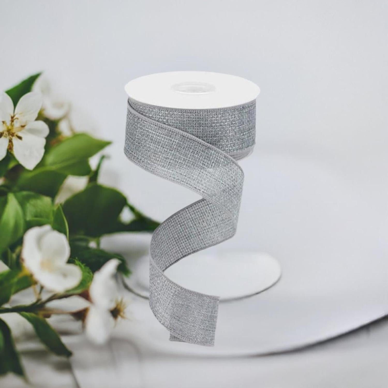 1.5" Cross Royal Ribbon: Grey (10 Yards)