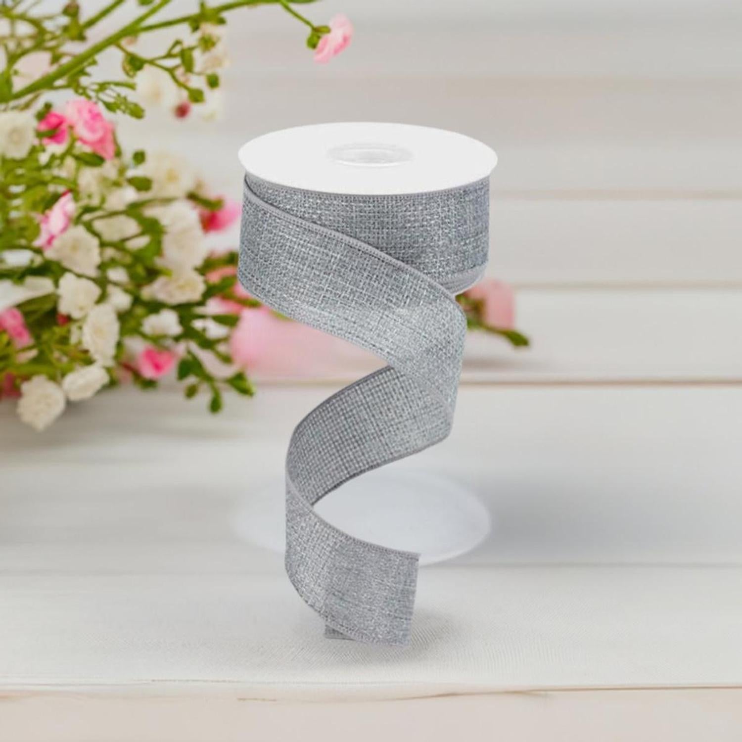 1.5" Cross Royal Ribbon: Grey (10 Yards)