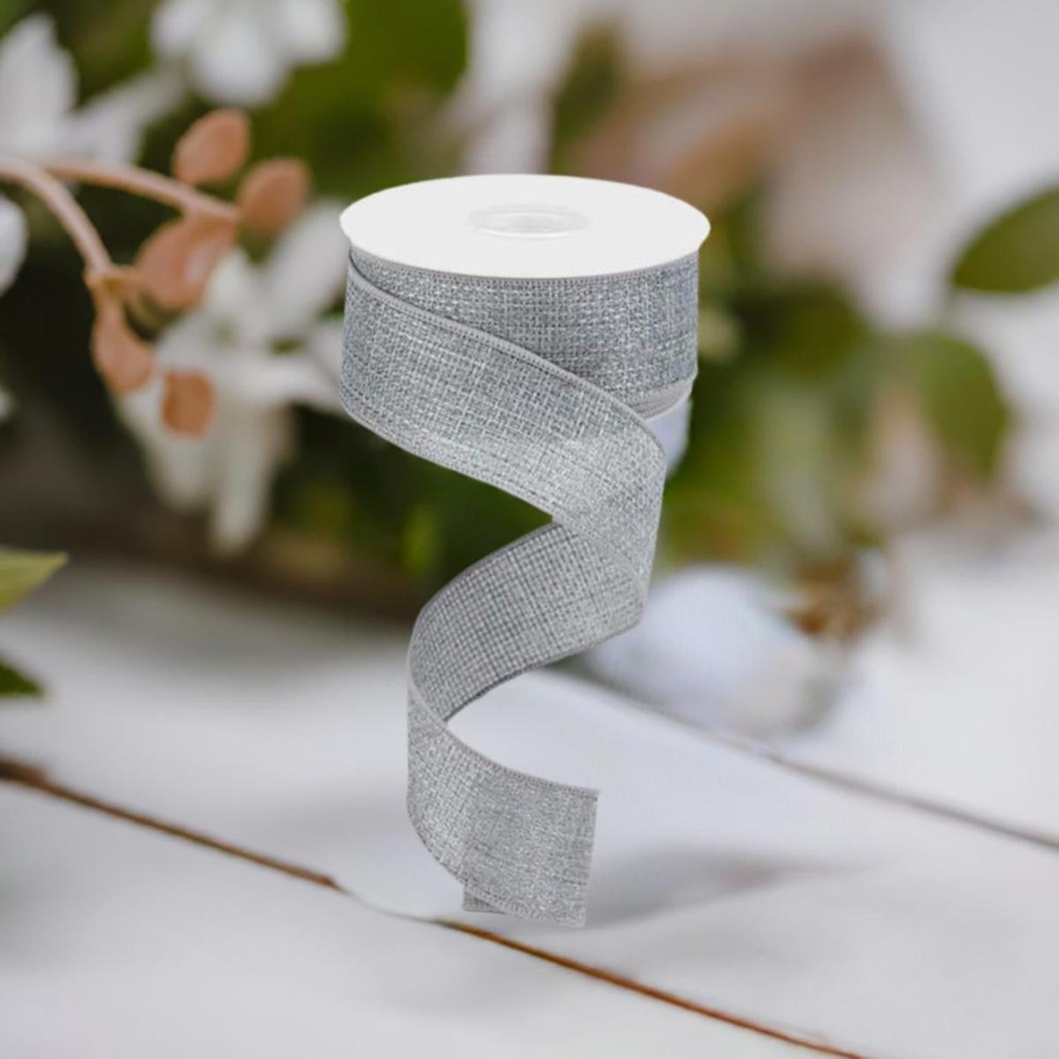 1.5" Cross Royal Ribbon: Grey (10 Yards)