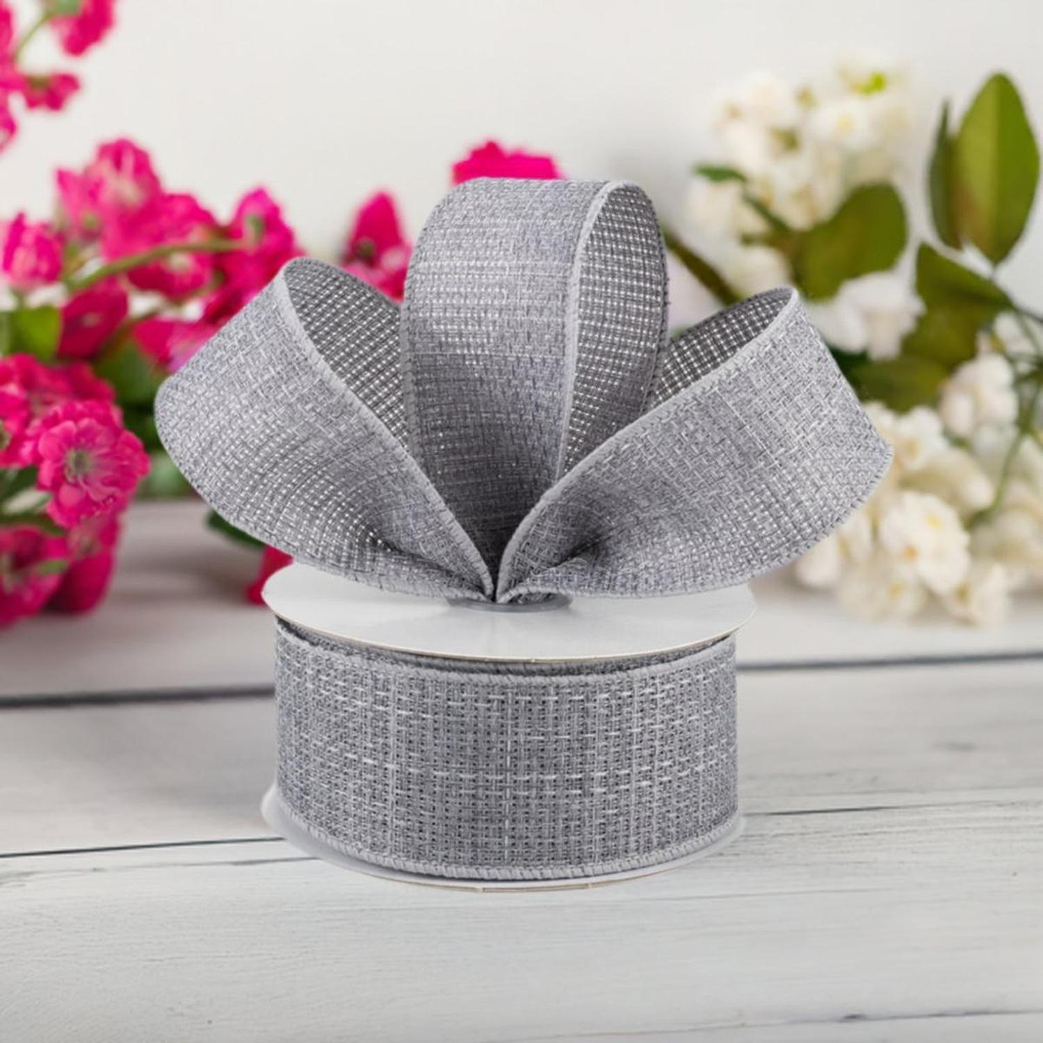 1.5" Cross Royal Ribbon: Grey (10 Yards)