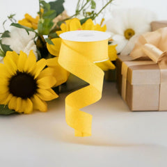 1.5" Cross Royal Ribbon: New Sun Yellow (10 Yards)