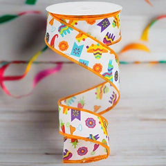 1.5" Fiesta Ribbon: White (10 Yards)