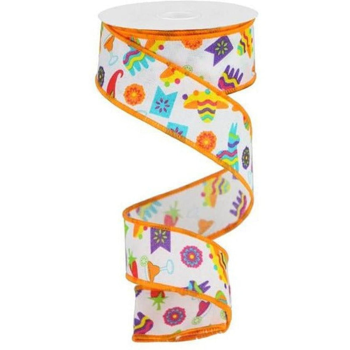 1.5" Fiesta Ribbon: White (10 Yards)