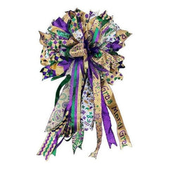1.5" Harlequin Glitter Diamond Ribbon:  Mardi Gras (10 Yards)