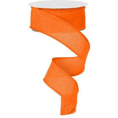 1.5" Royal Canvas Ribbon: New Orange (10 Yards)