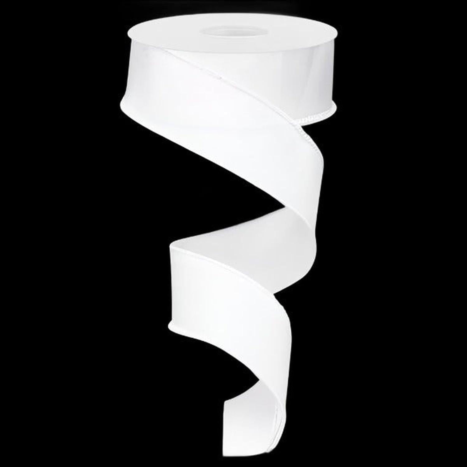 1.5" Royal Canvas Ribbon: White (10 Yards)