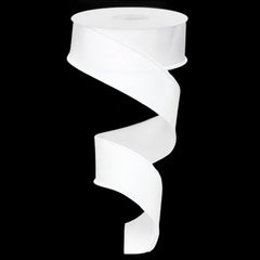 1.5" Royal Canvas Ribbon: White (10 Yards)