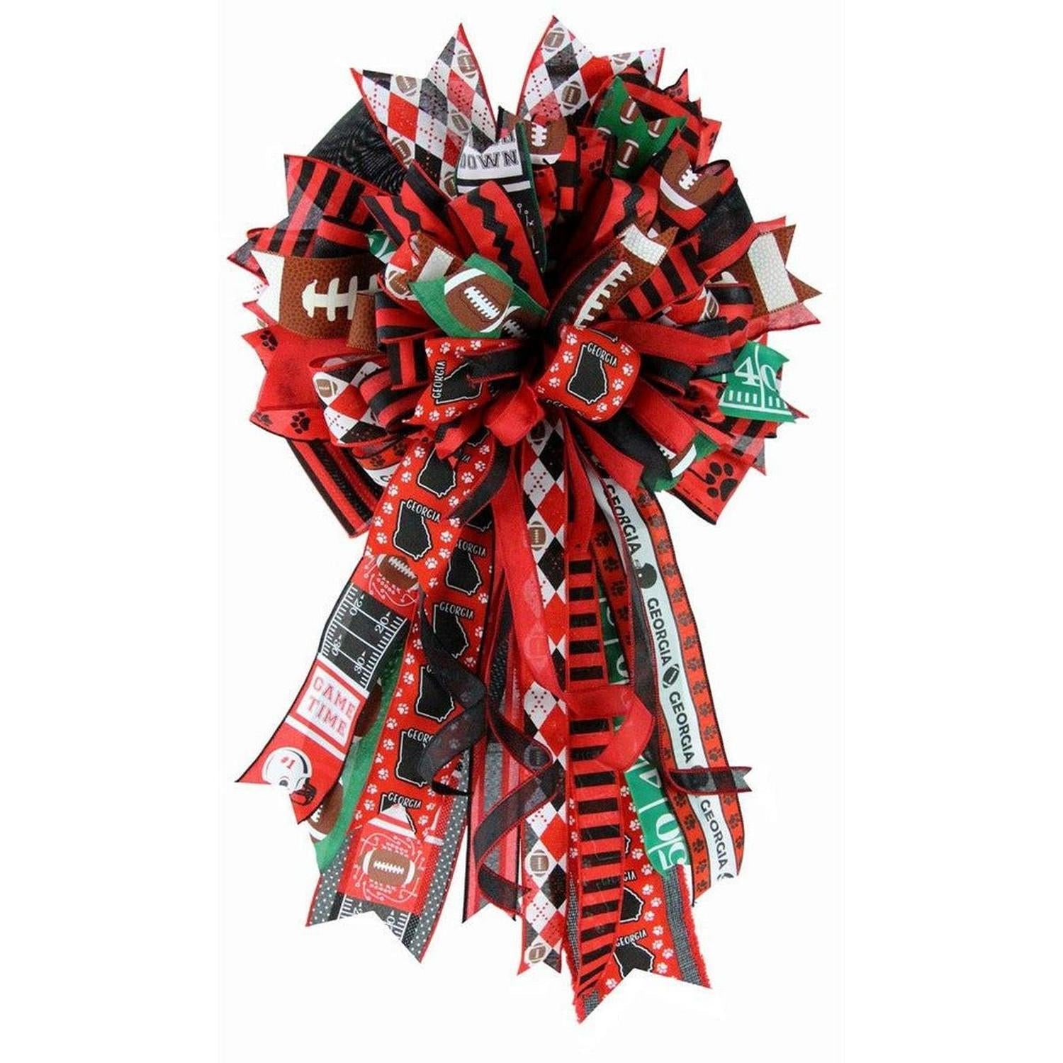 1.5" Satin Paw Print Ribbon: Red & Black (10 Yards)