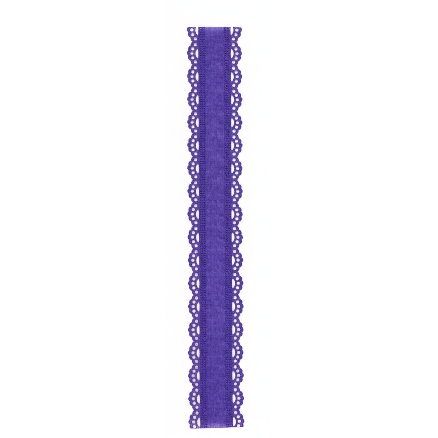 1.5" Scalloped Edge Ribbon: New Purple (10 Yard)