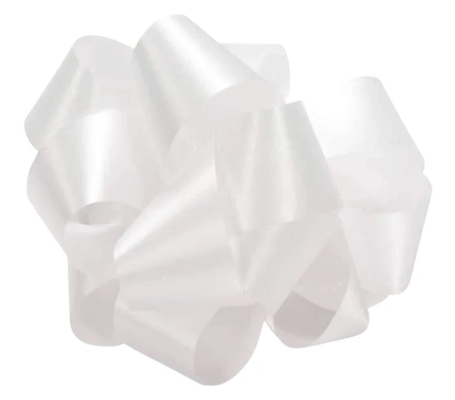 #9 Satin Acetate Ribbon Non Wired: White (100 Yards)
