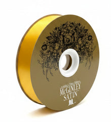 #5 McGinley Satin Acetate Ribbon Non Wired: Golden Yellow (100 Yards)