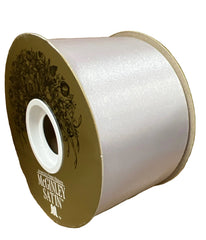 #40 McGinley Satin Acetate Ribbon Non Wired: Silver Grey (100 Yards)