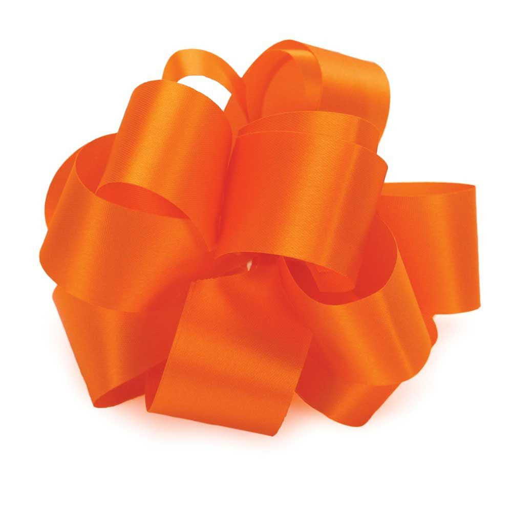 #9 Satin Lustre Ribbon Non Wired: Orange (100 Yards)