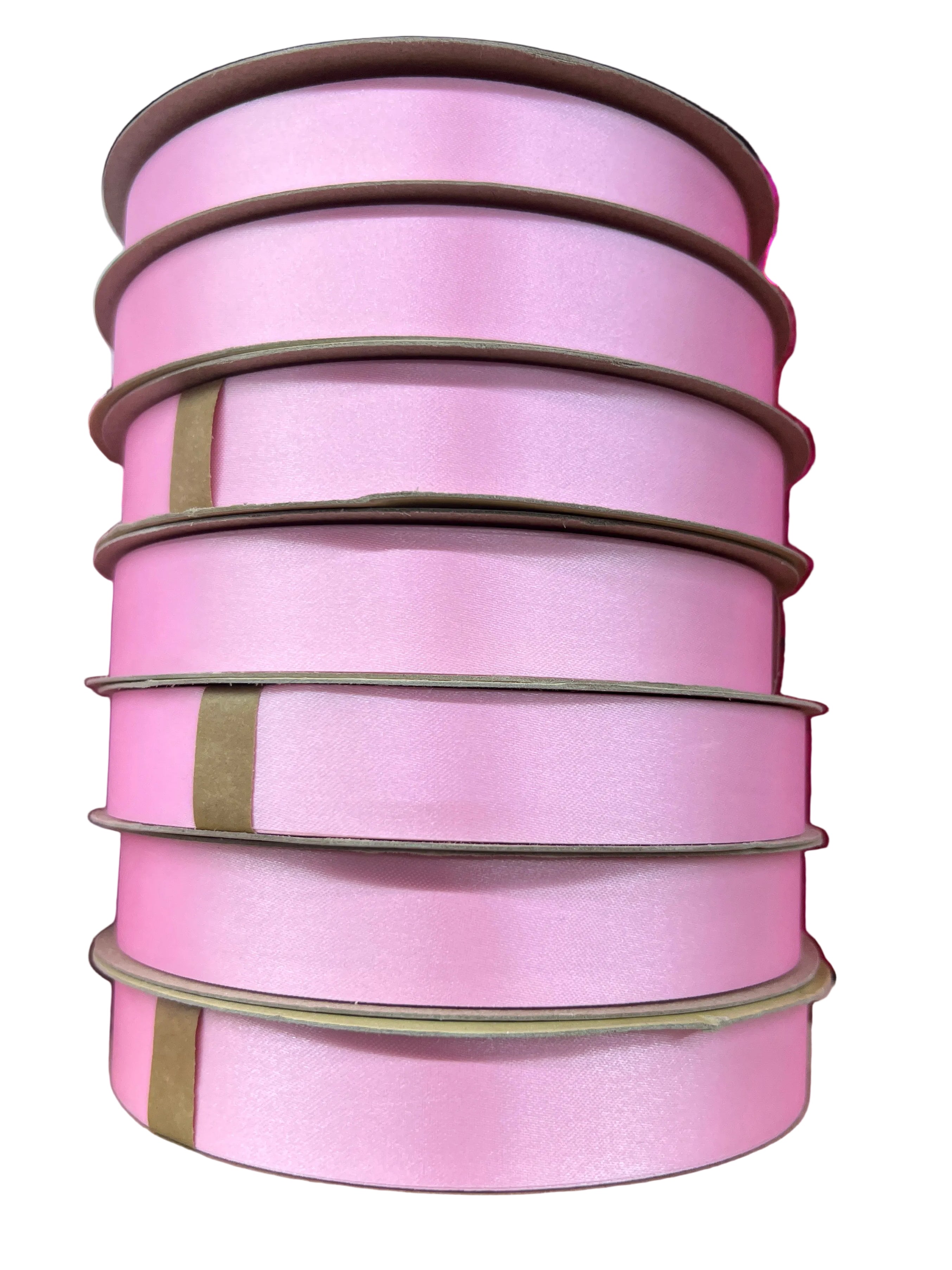 #5 Lustre Satin Ribbon Non Wired: Pink (100 Yards)