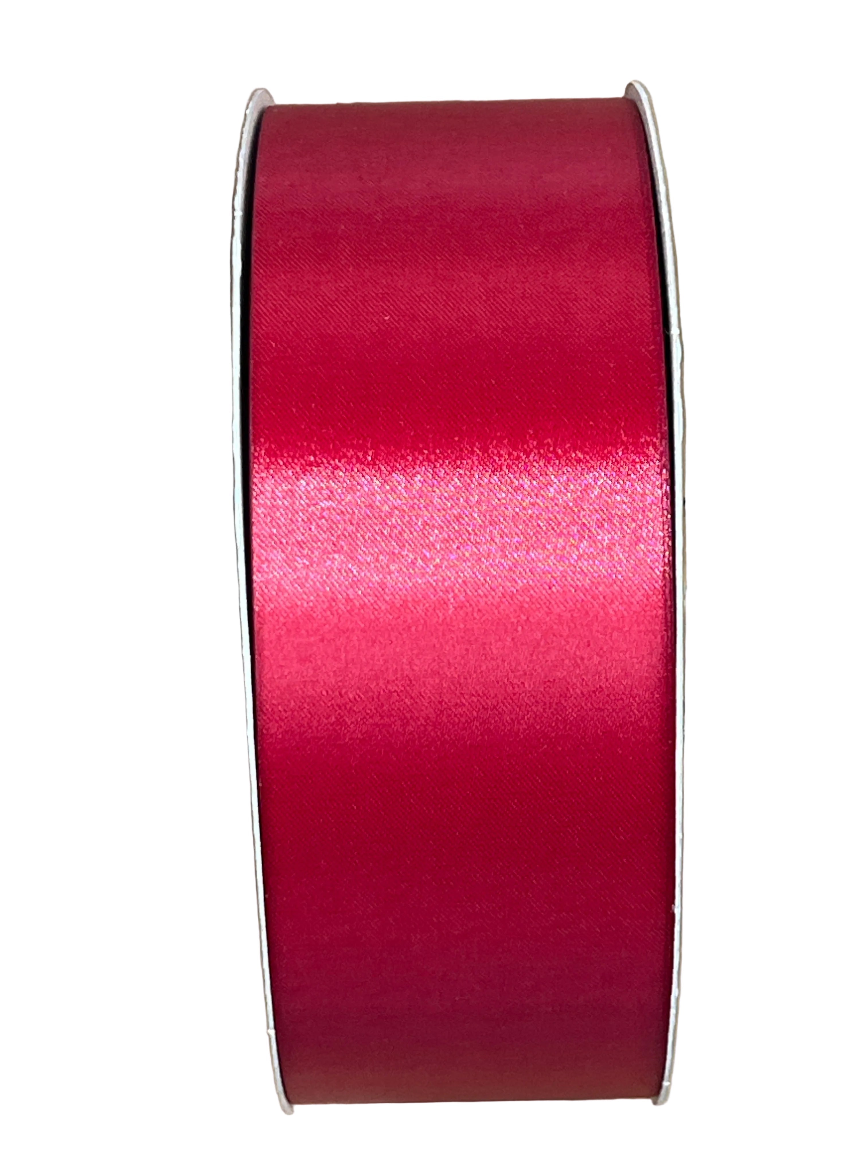 #16 Satin Acetate Ribbon Non Wired: Holiday Red (100 Yards)